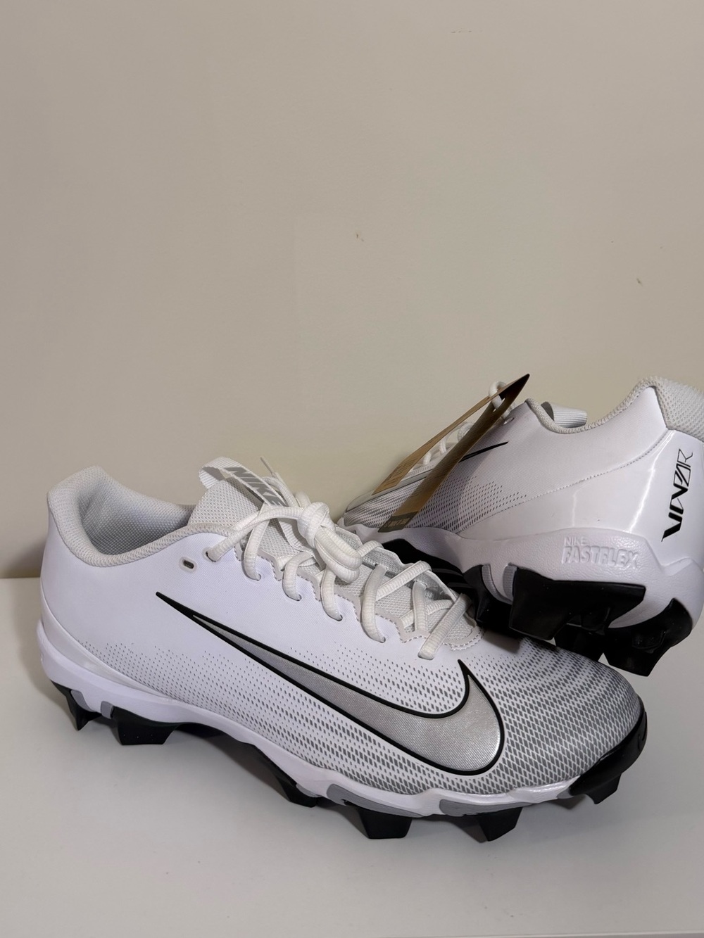 Nike Vapor Edge Fastflex Cleats White/Black – New with Tags - Picture 2 of 7